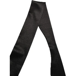 Men Black Satin Silk Skinny Neck Shawl Scarf
