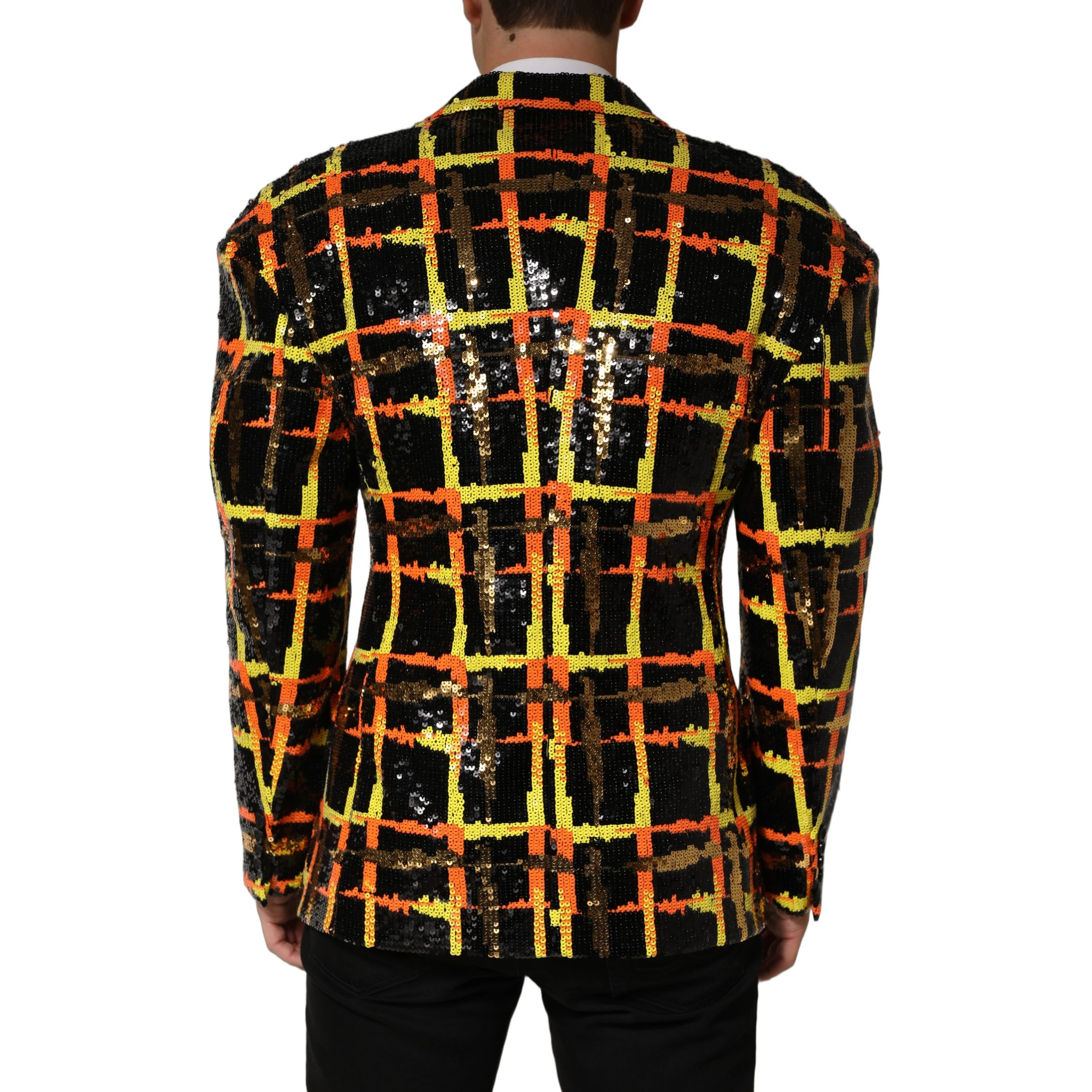 Multicolor Sequin Embellished Double Breasted Jacket