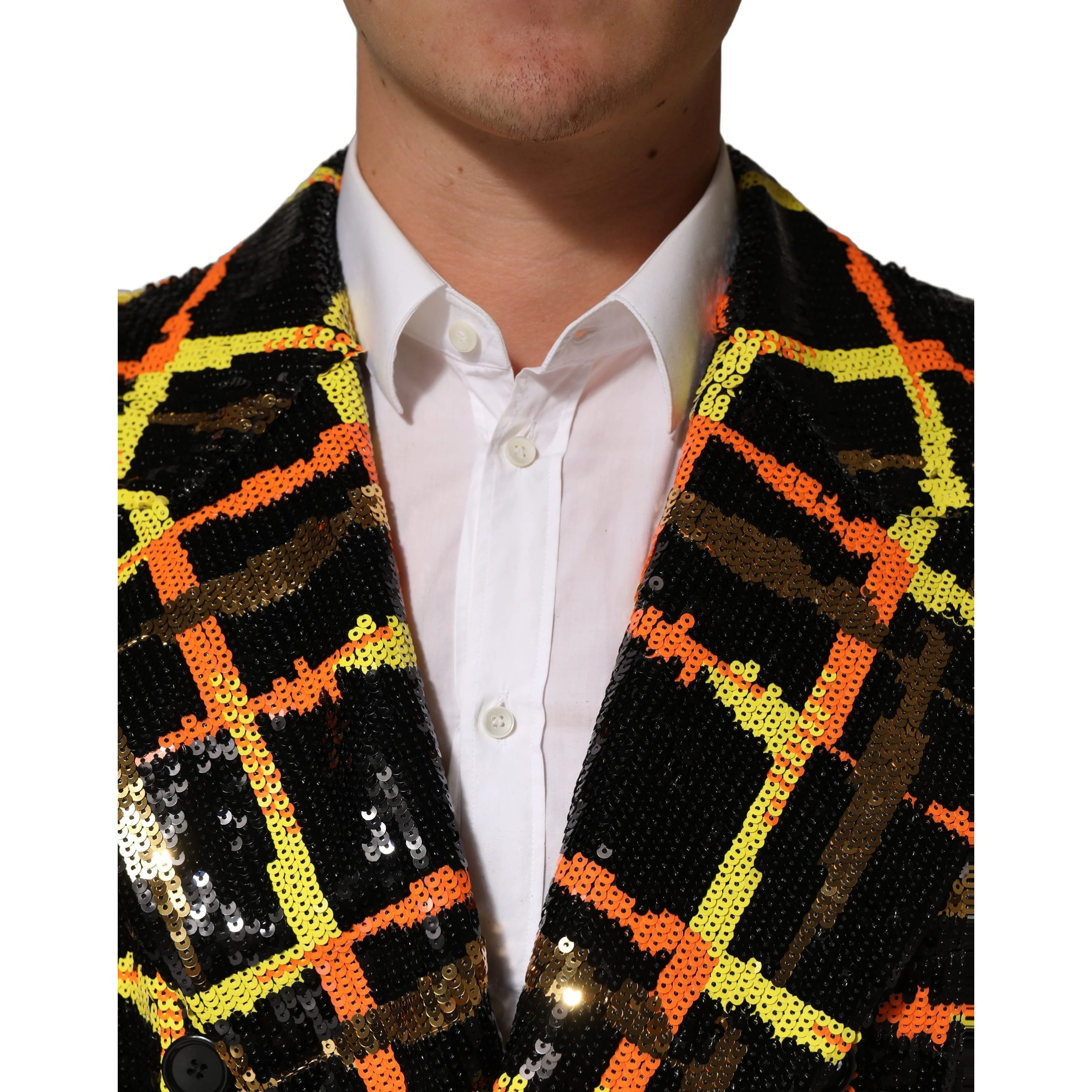 Multicolor Sequin Embellished Double Breasted Jacket