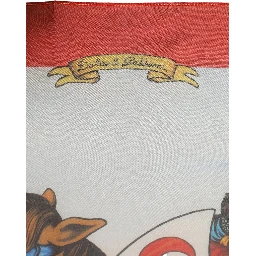 Multicolor Silk Printed Square Foulard Scarf