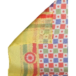 Multicolor Silk Carretto Foulard Scarf