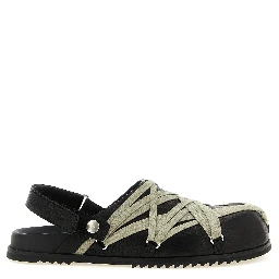 Black Ramie Mules