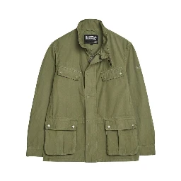 Green Cotton Full-Length Jacket