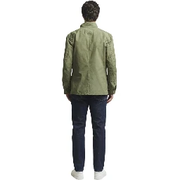 Green Cotton Full-Length Jacket