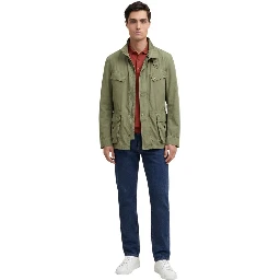 Green Cotton Full-Length Jacket