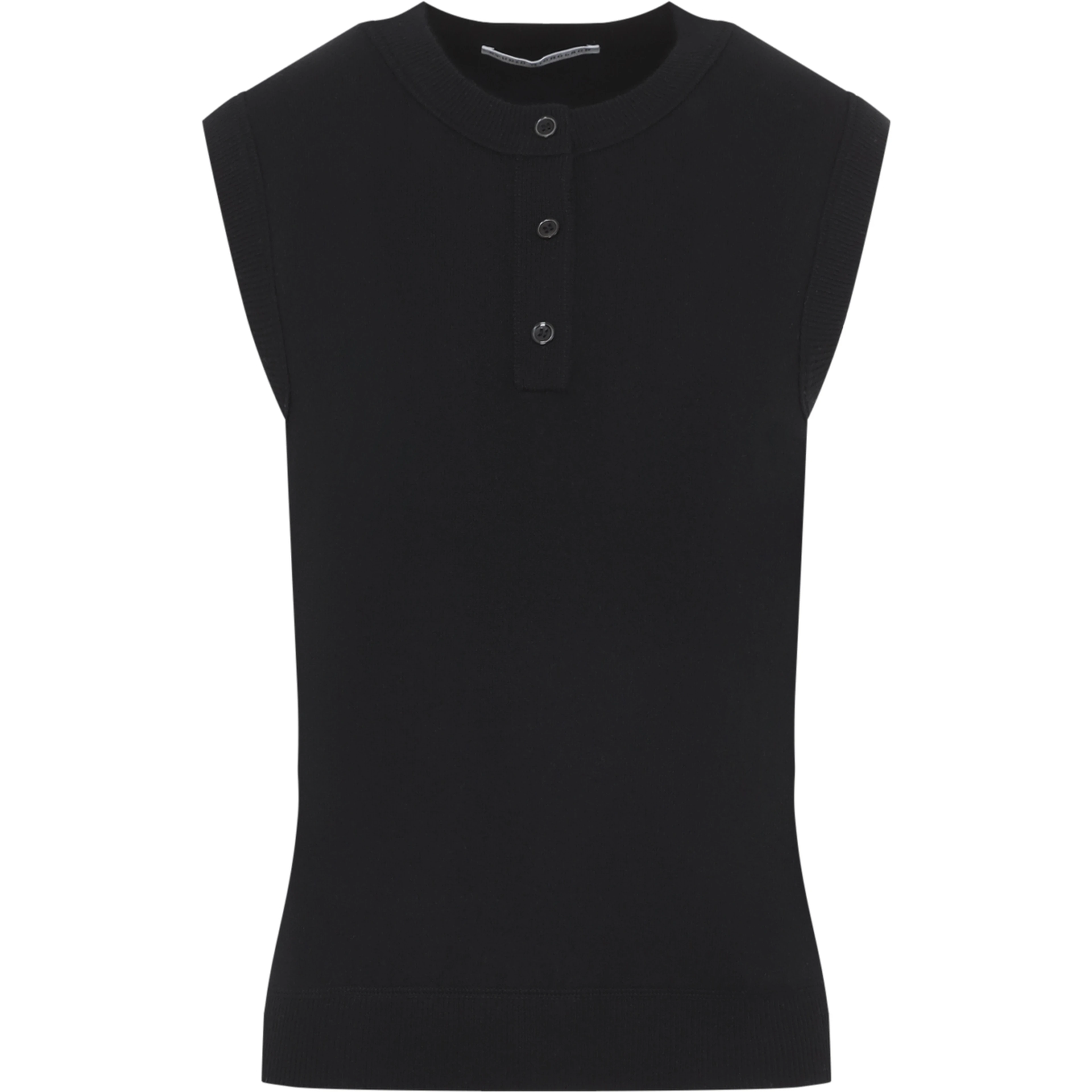 AUREL CREW NECK HALF PLACKET VEST