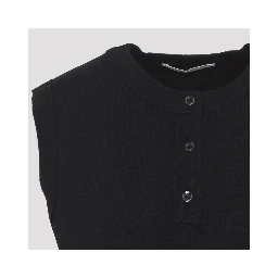 AUREL CREW NECK HALF PLACKET VEST