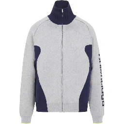 KNITTED ZIP UP CARDIGAN