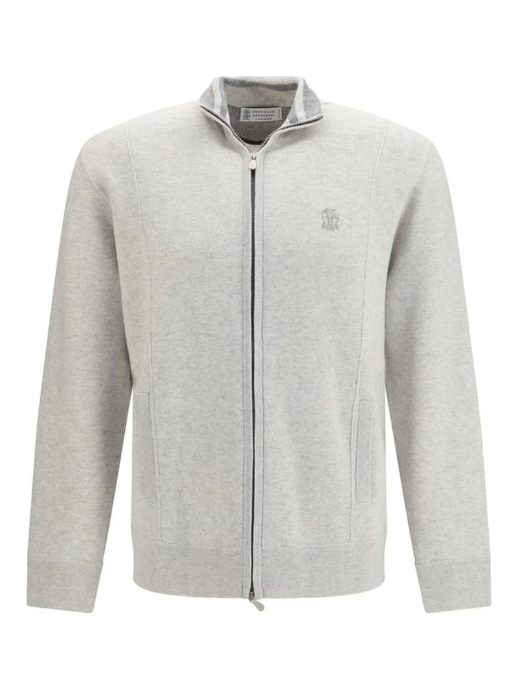 Gray Cashmere Cardigan