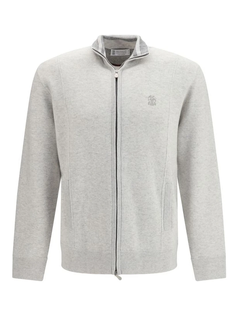Gray Cashmere Cardigan