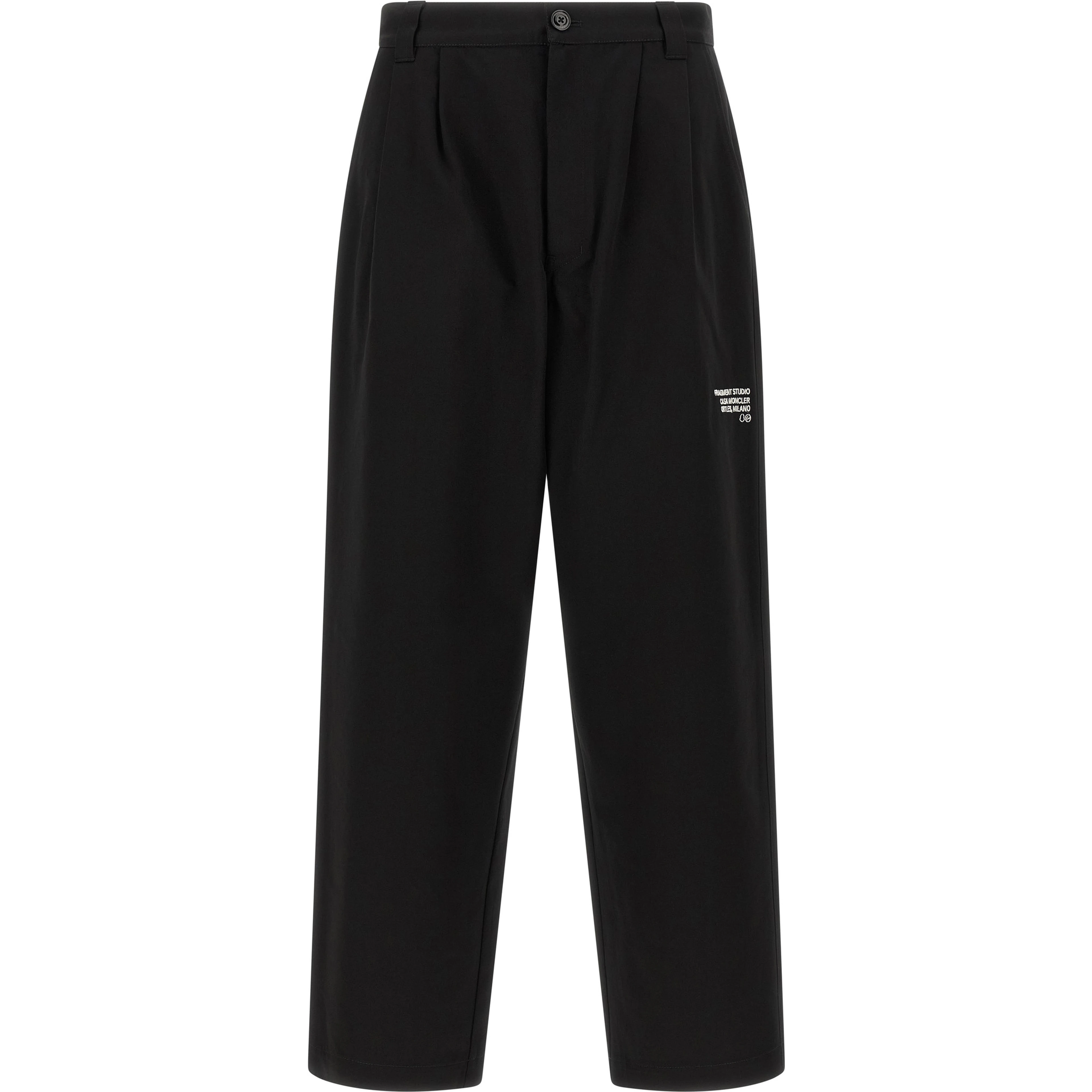 Black Cotton Casual Pants