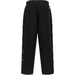 Black Cotton Casual Pants