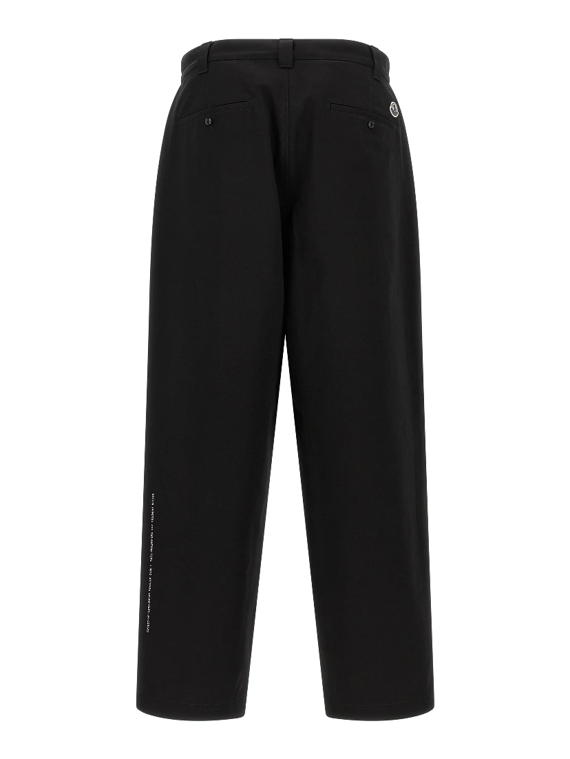 Black Cotton Casual Pants