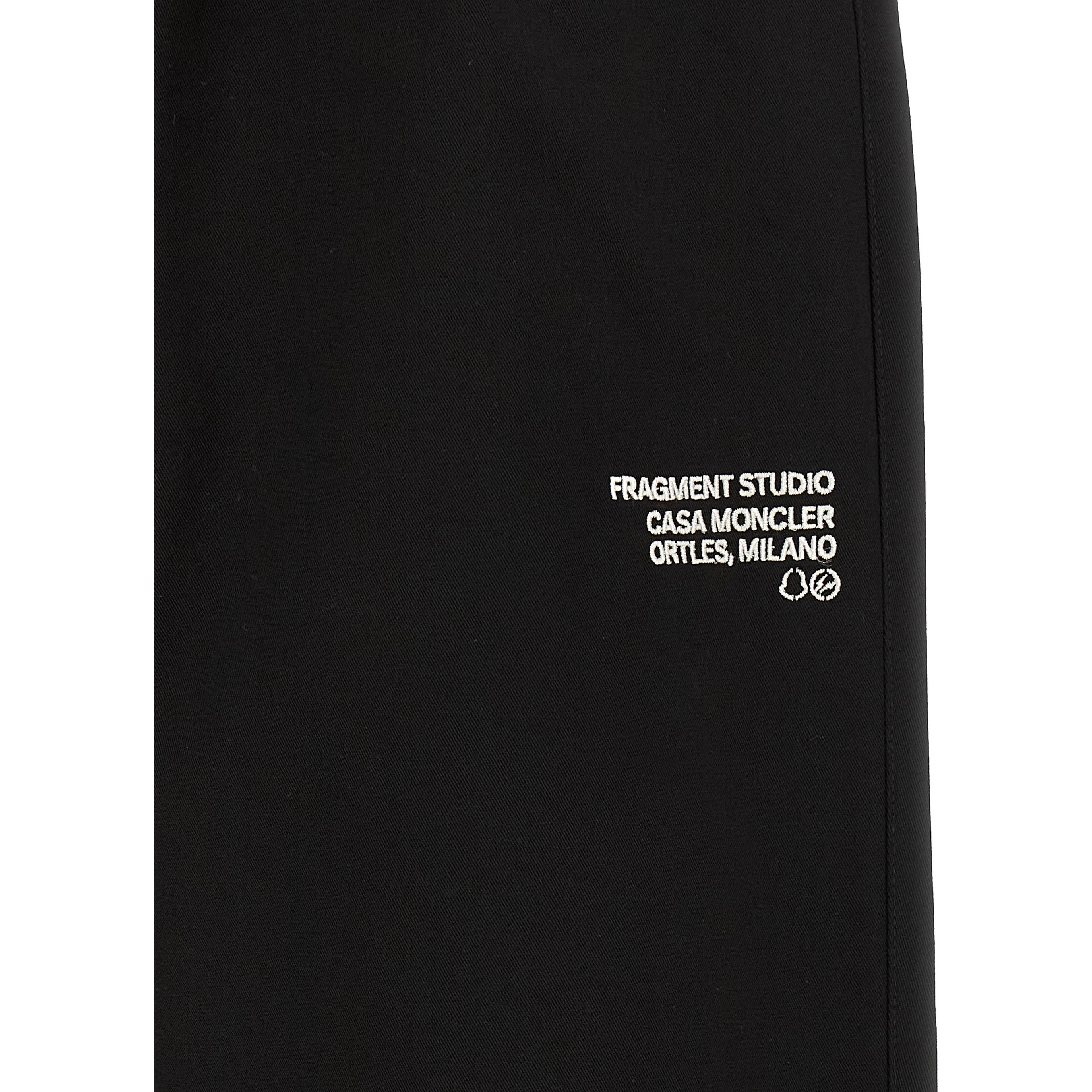 Black Cotton Casual Pants
