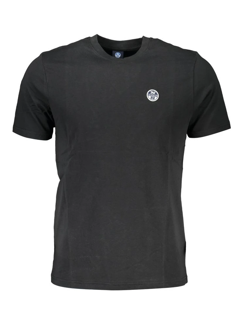 Black Cotton Men T-Shirt