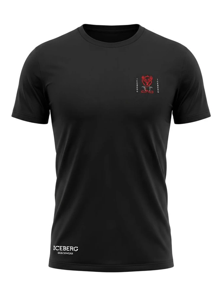 Black Cotton Men T-Shirt