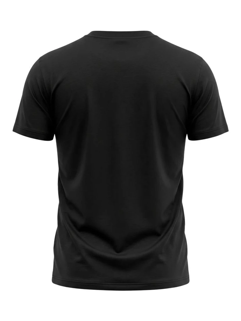 Black Cotton Men T-Shirt