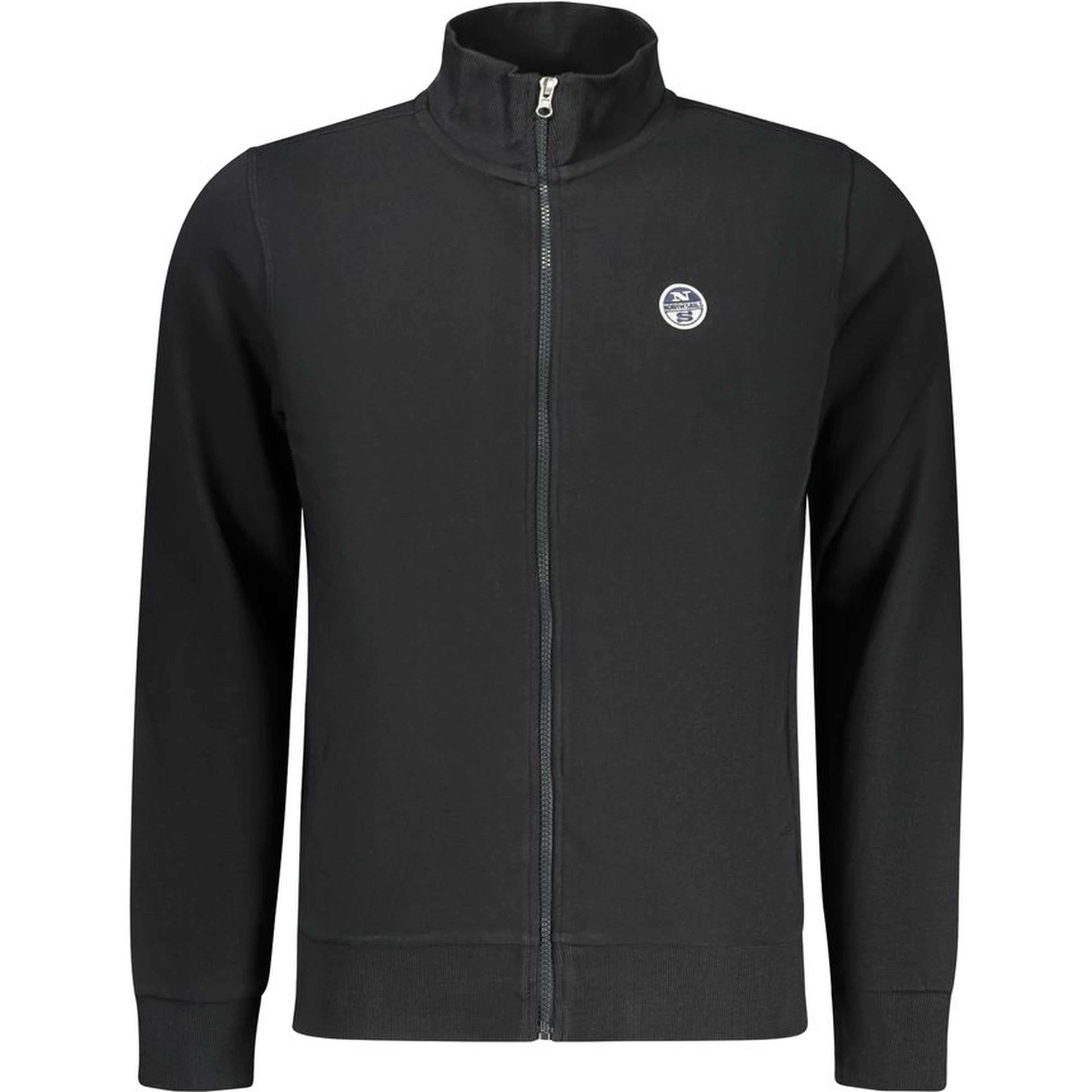 Black Cotton Men Sweatshirt