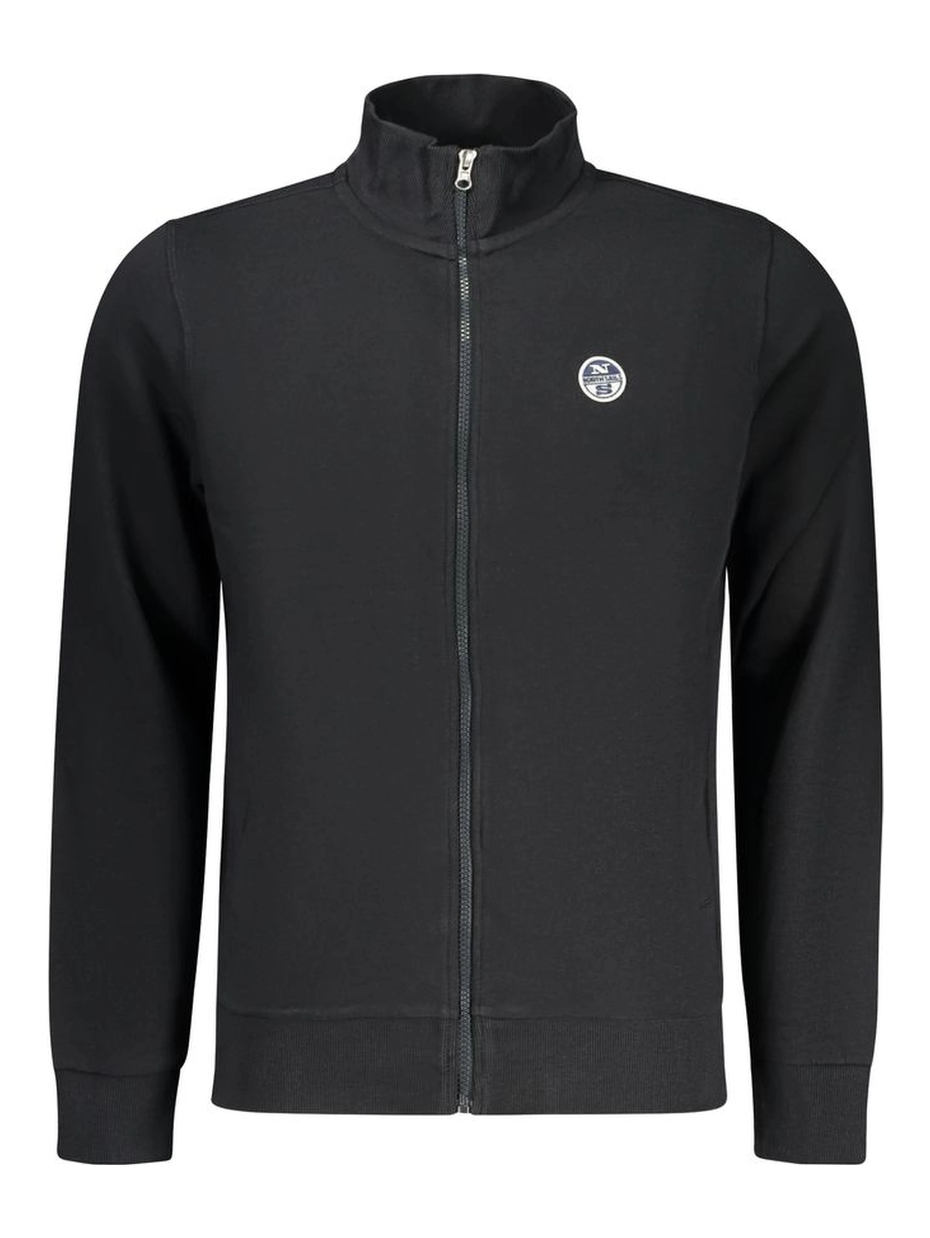 Black Cotton Men Sweatshirt