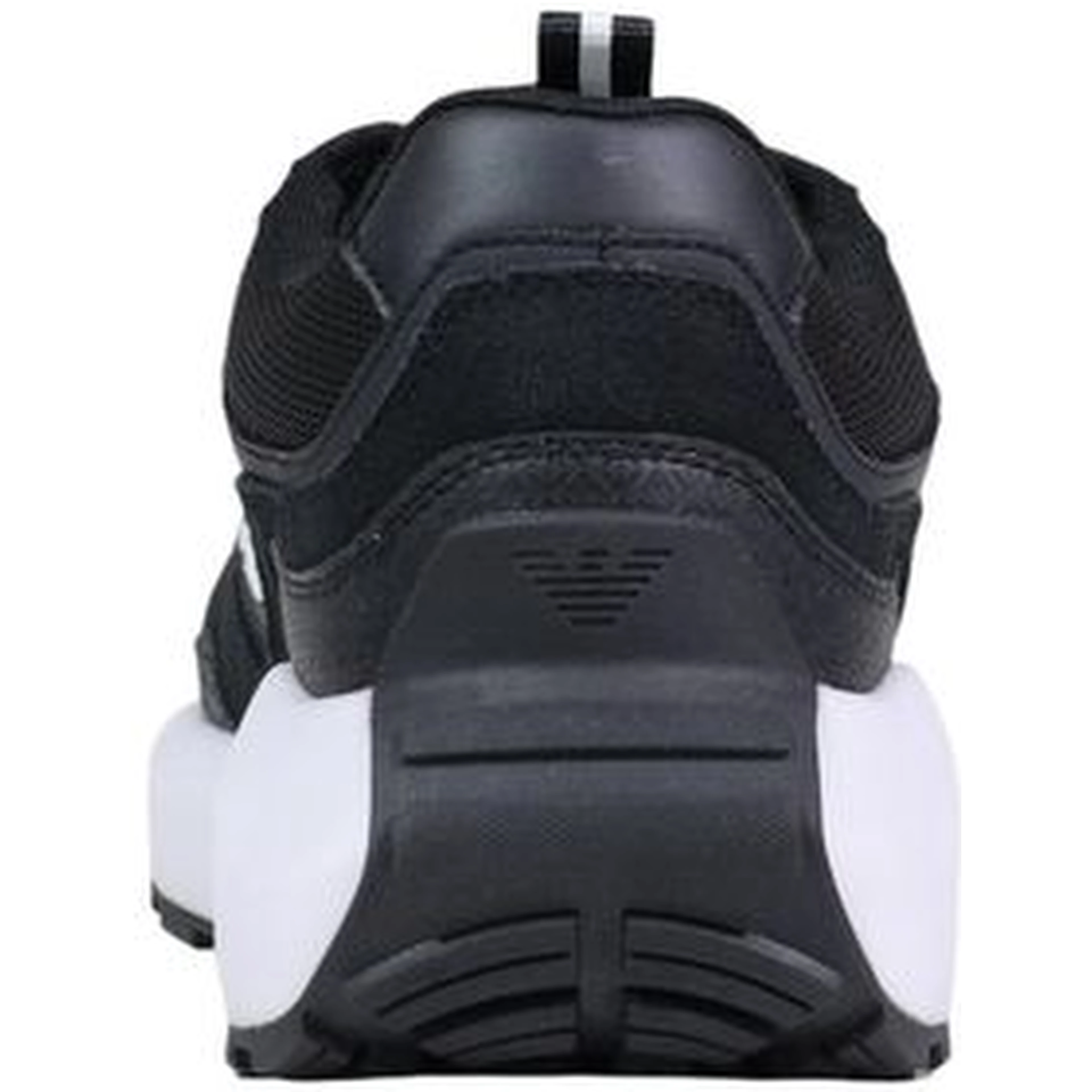 Black And White Polyethylene Athletic Sneakers