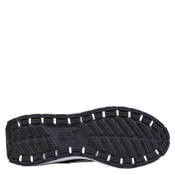 Black And White Polyethylene Athletic Sneakers