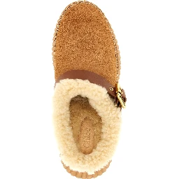 Brown Cowhide Wedge Sandals