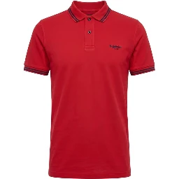 Red Cotton Men Polo-Shirt