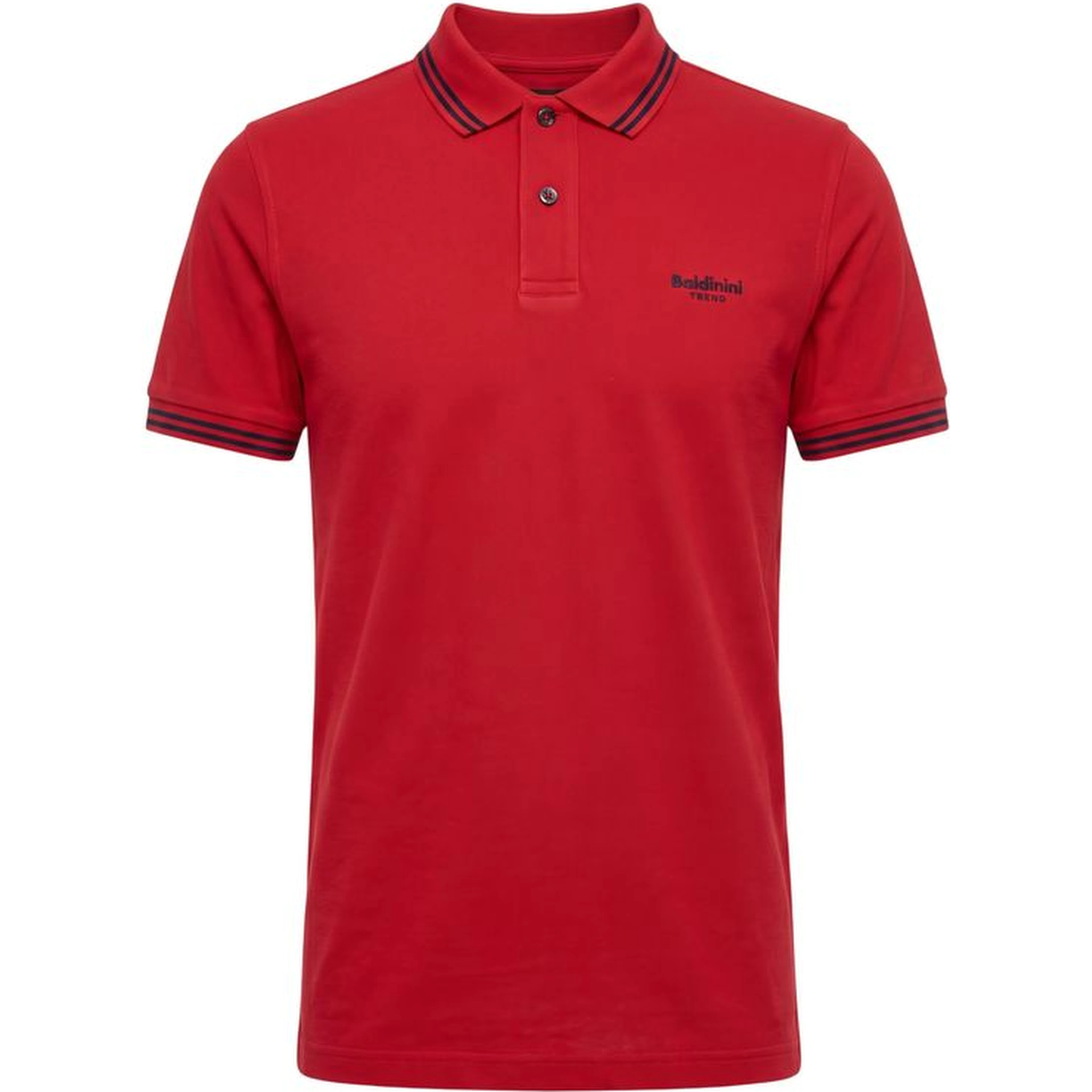 Red Cotton Men Polo-Shirt