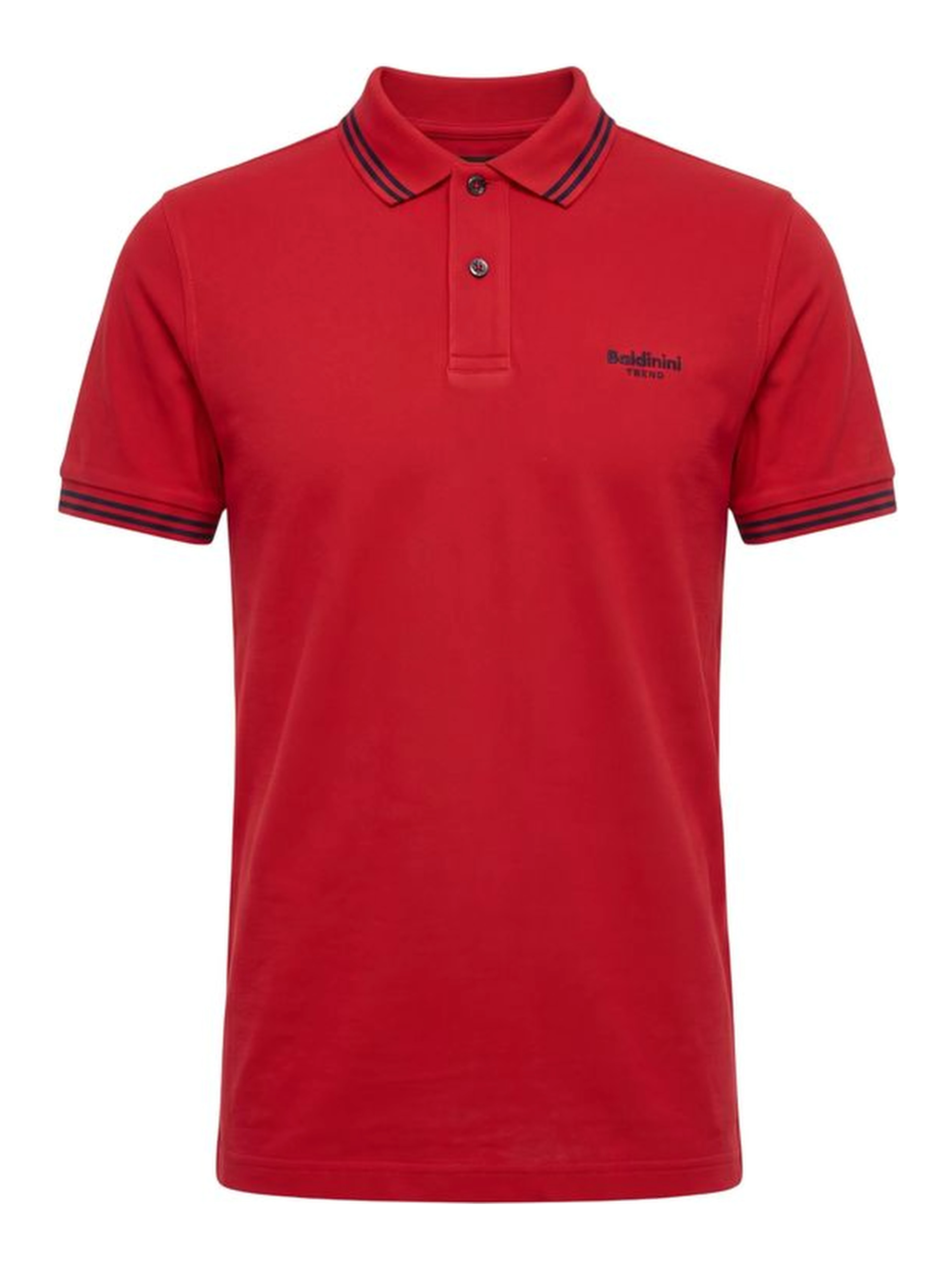 Red Cotton Men Polo-Shirt
