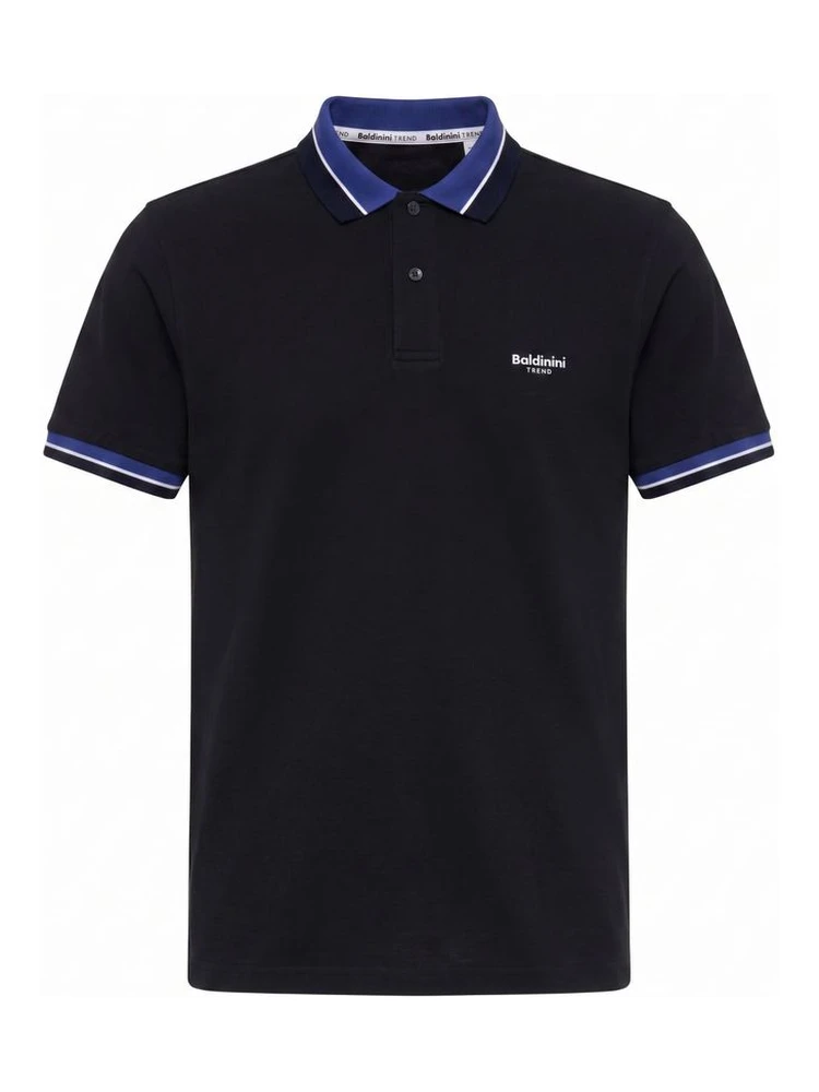 Blue Cotton Men's Polo-Shirt