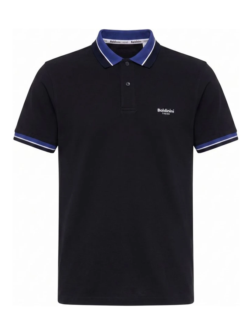 Blue Cotton Men's Polo-Shirt