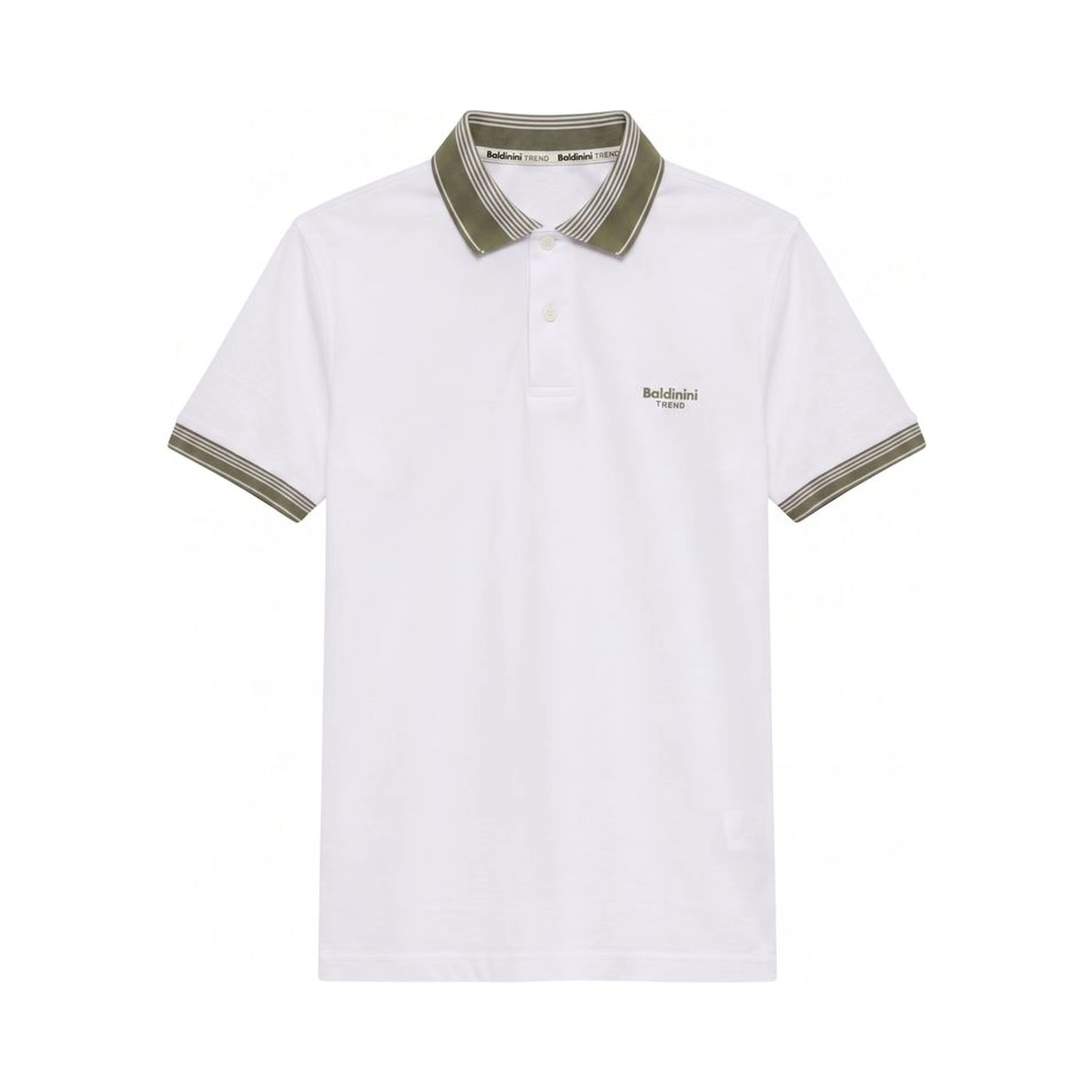 White Cotton Men Polo-Shirt