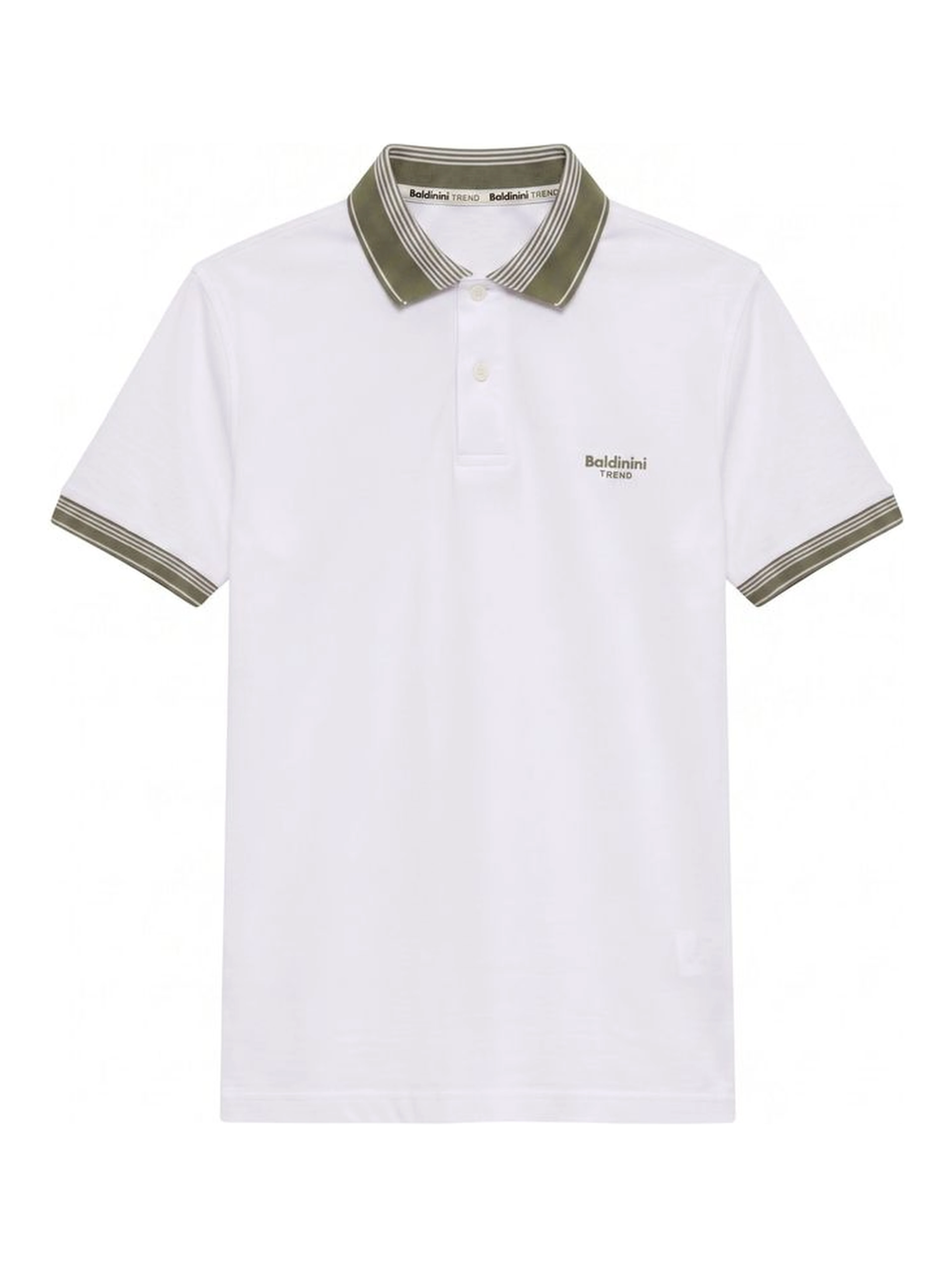 White Cotton Men Polo-Shirt