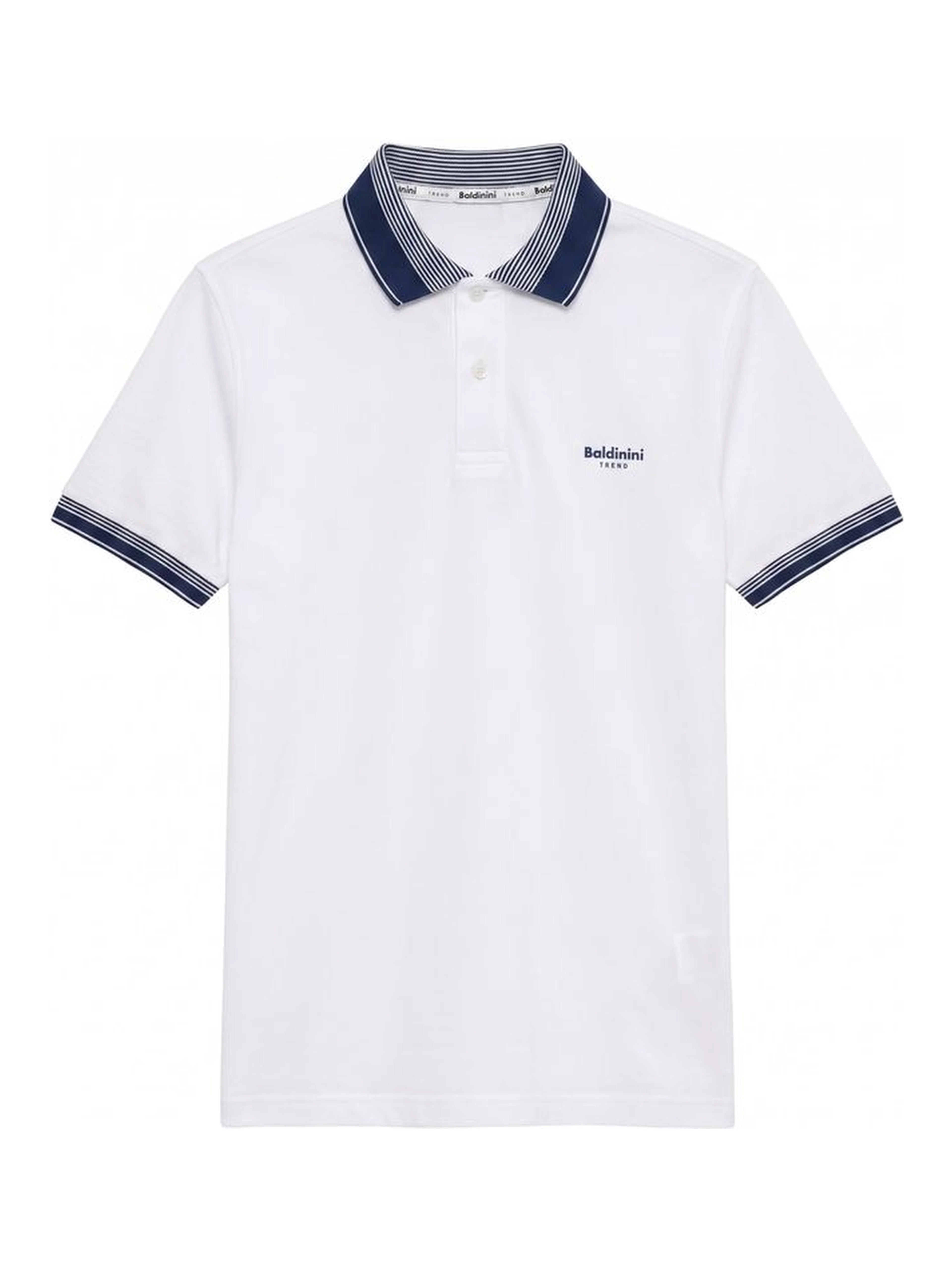 White Cotton Men Polo-Shirt