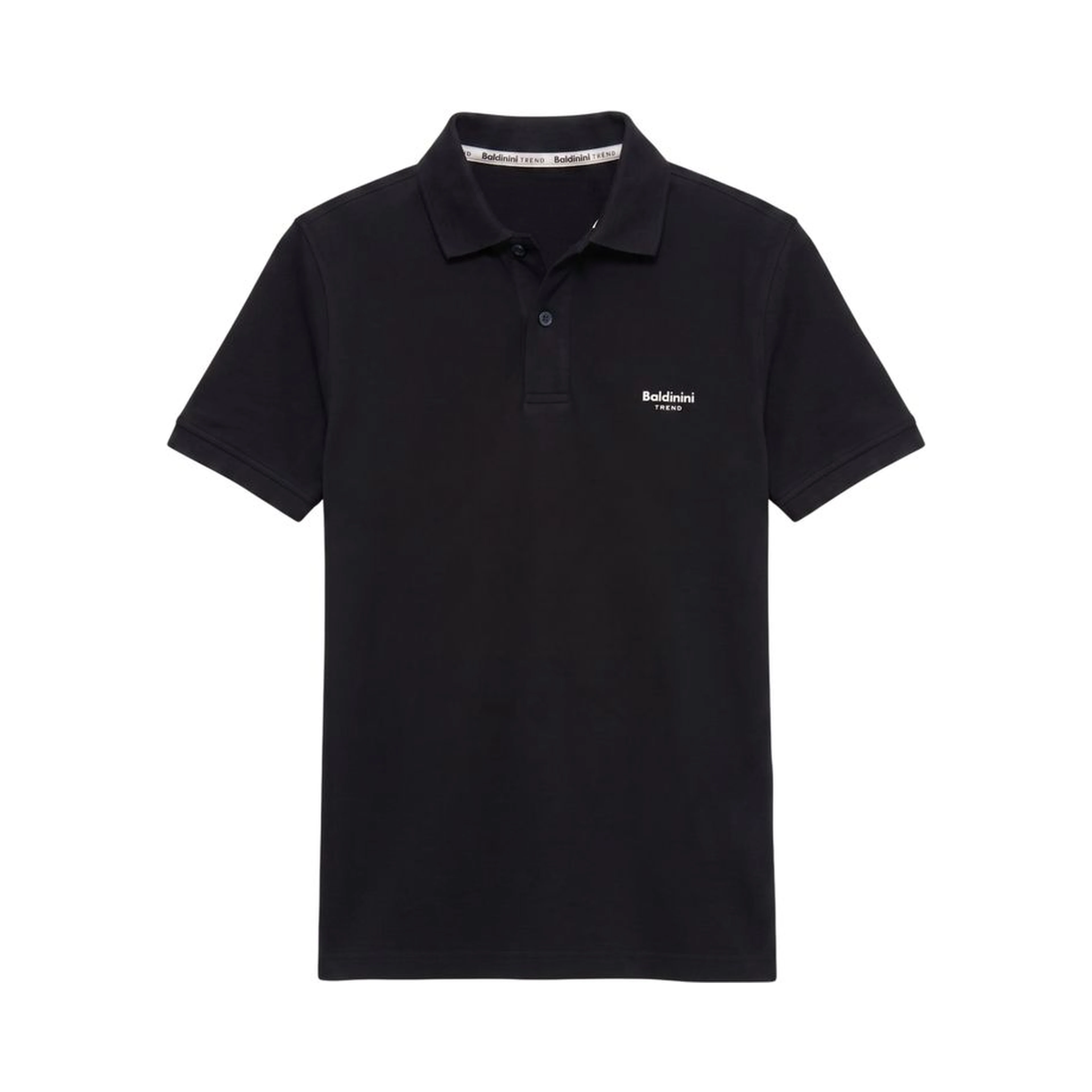 Black Cotton Men Polo