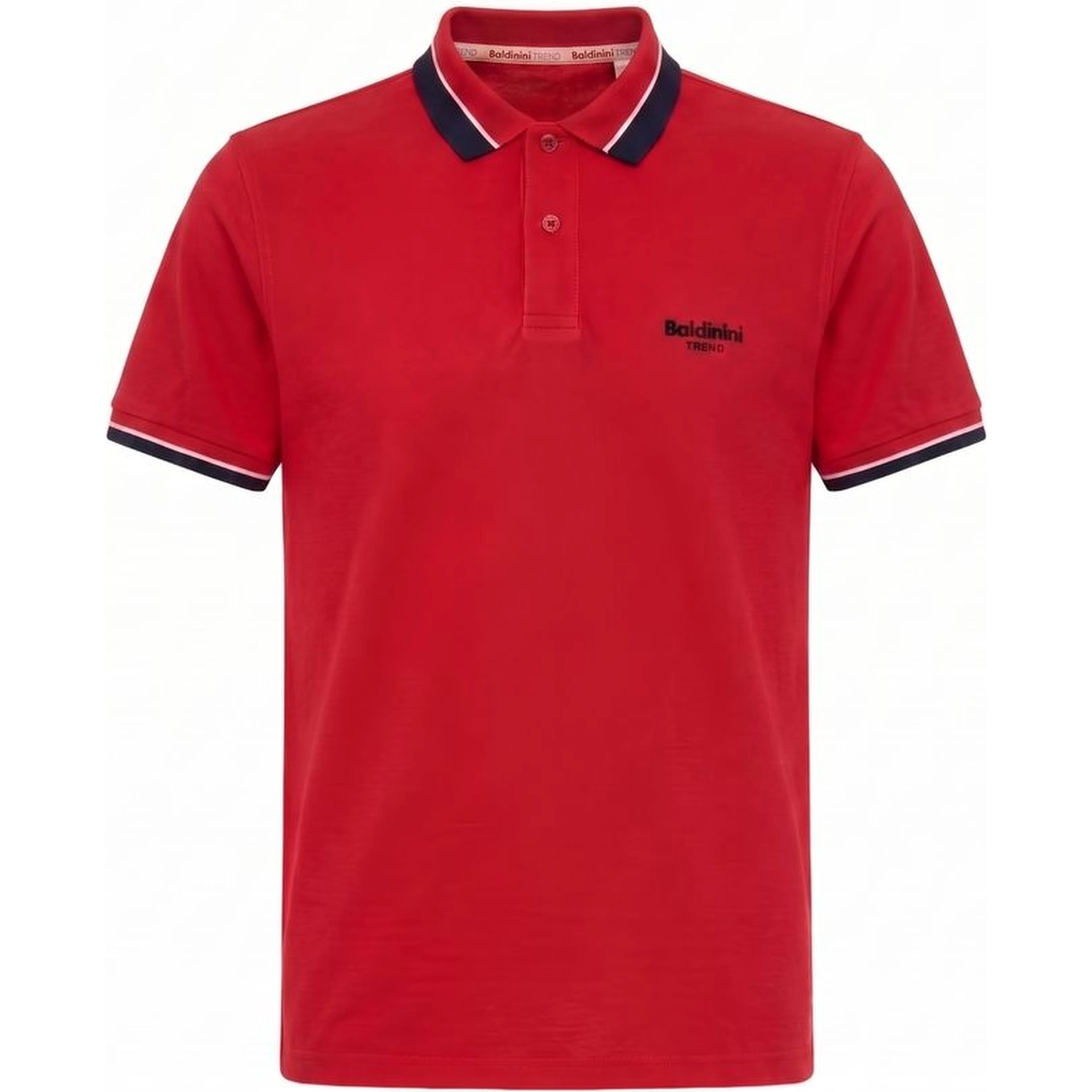 Red Cotton Men Polo-Shirt