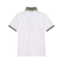 White Cotton Men Polo-Shirt
