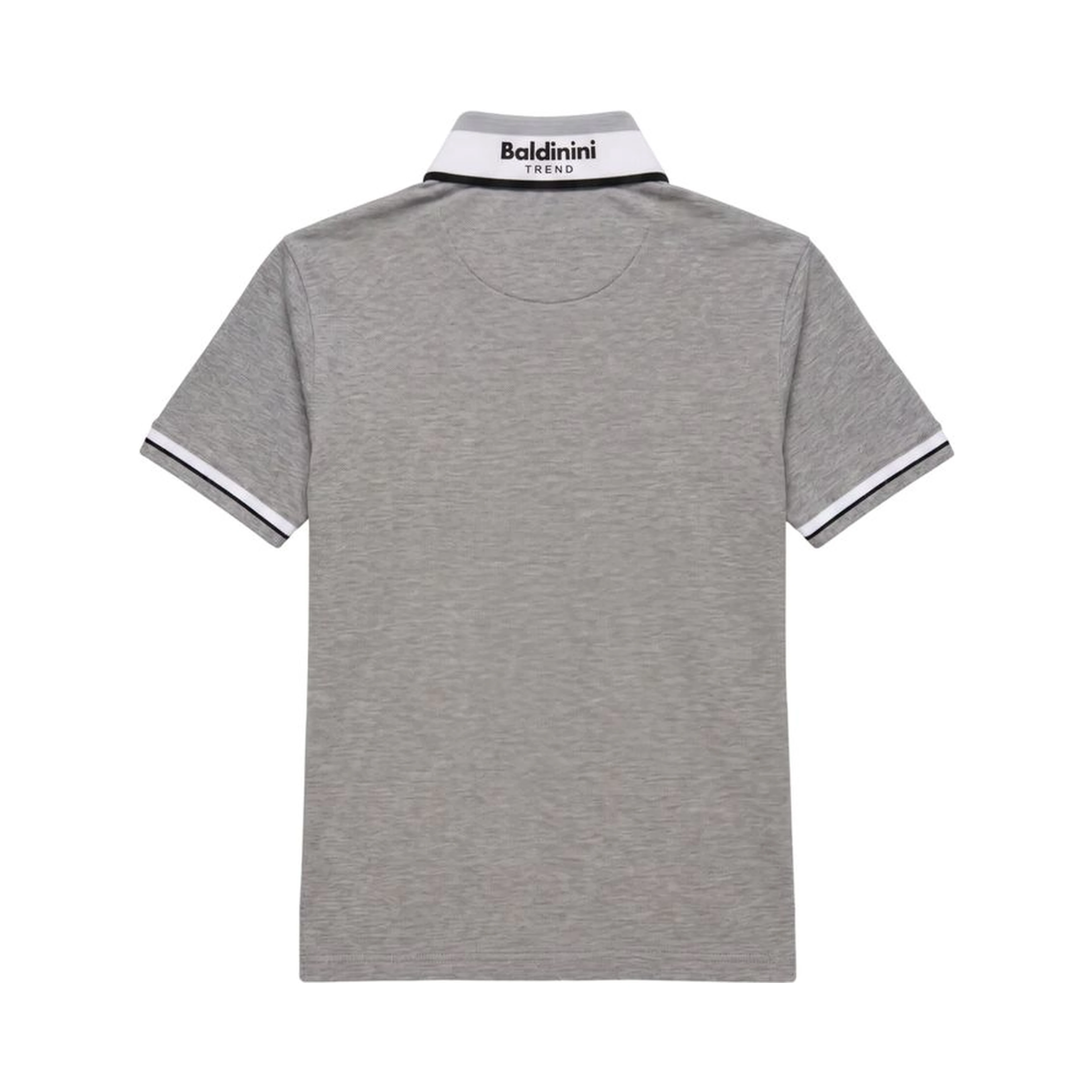 Grey Cotton Men Polo