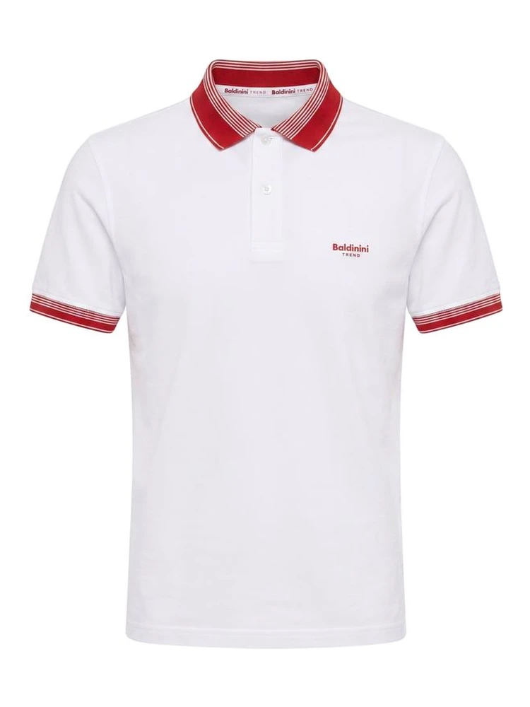 White Cotton Men Polo