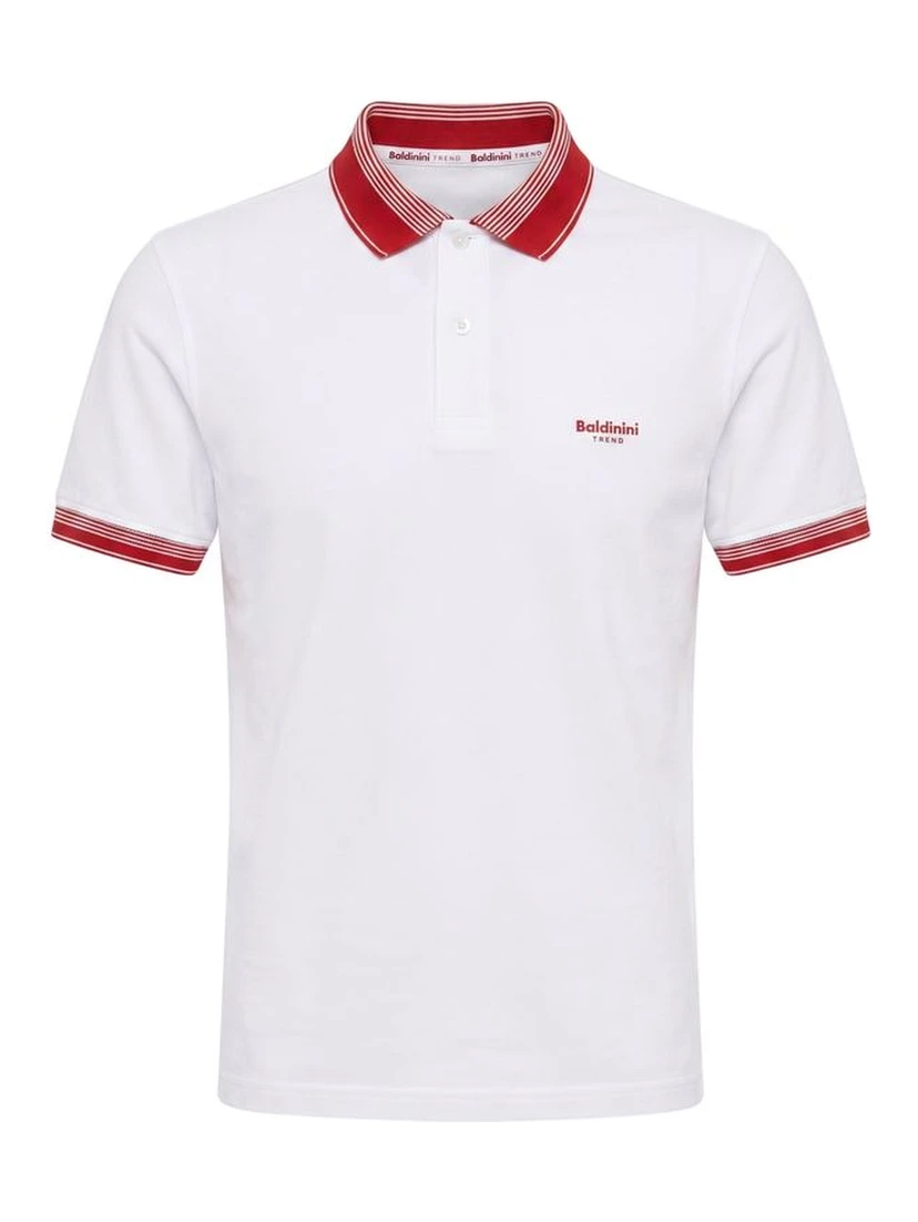 White Cotton Men Polo