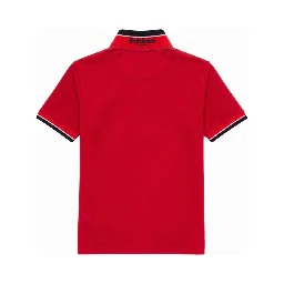 Red Cotton Men Polo-Shirt