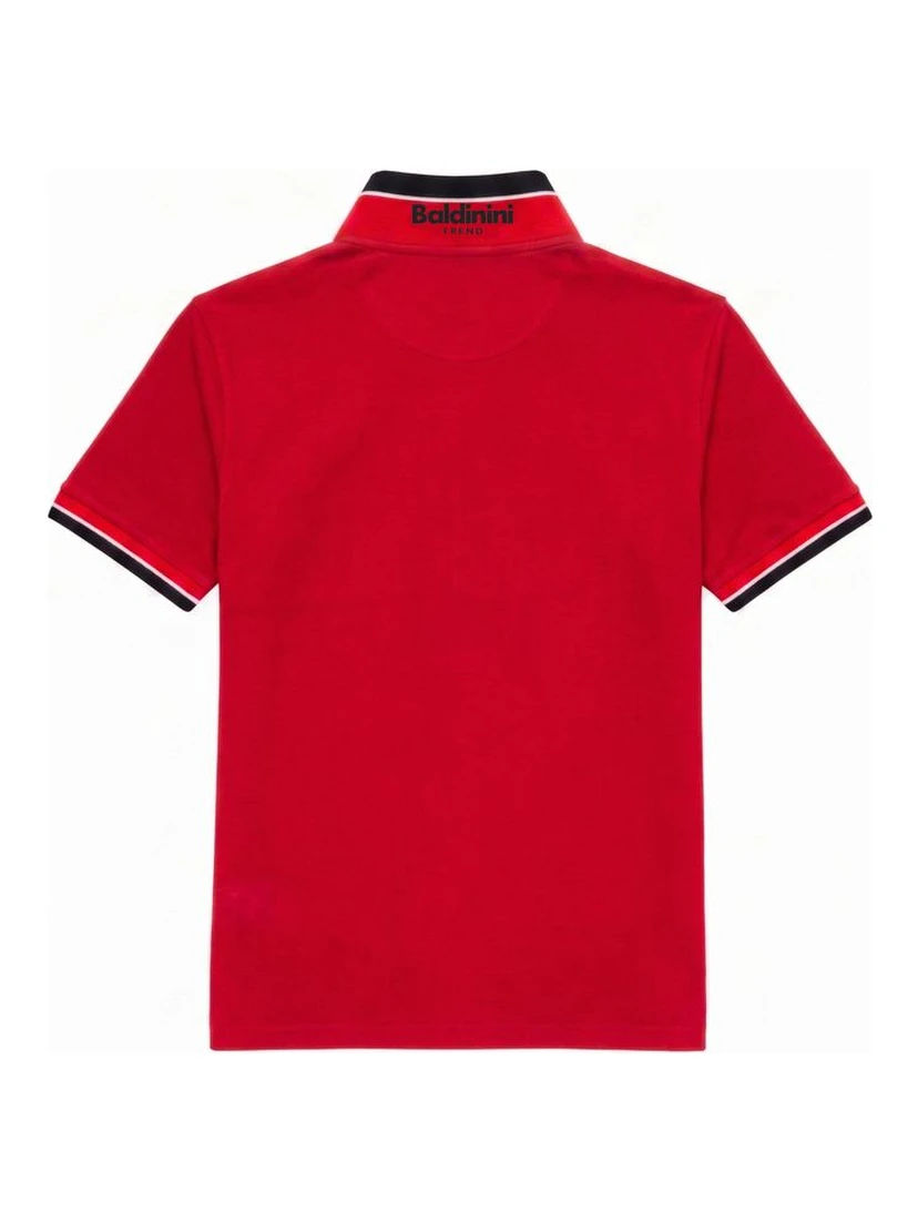 Red Cotton Men Polo-Shirt