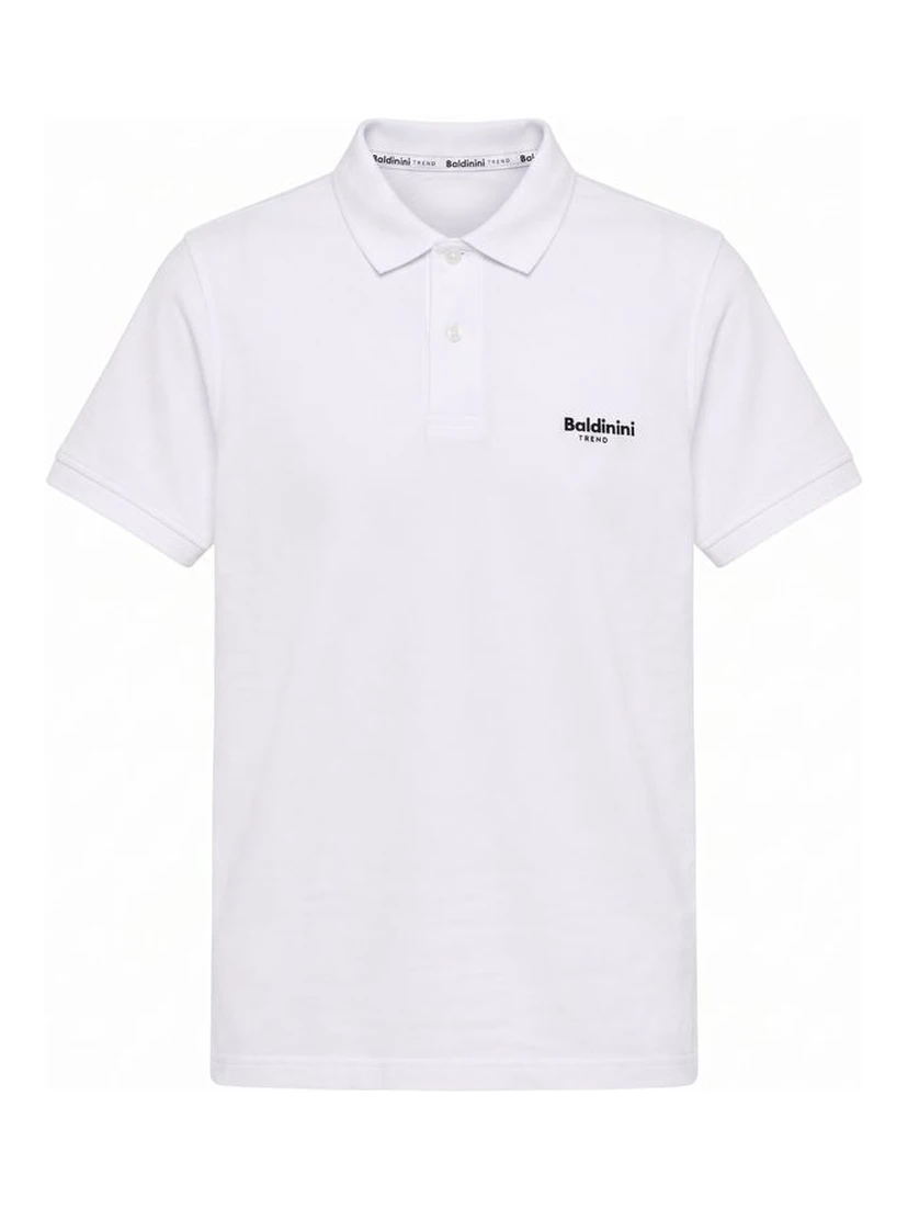 White Cotton Men Polo