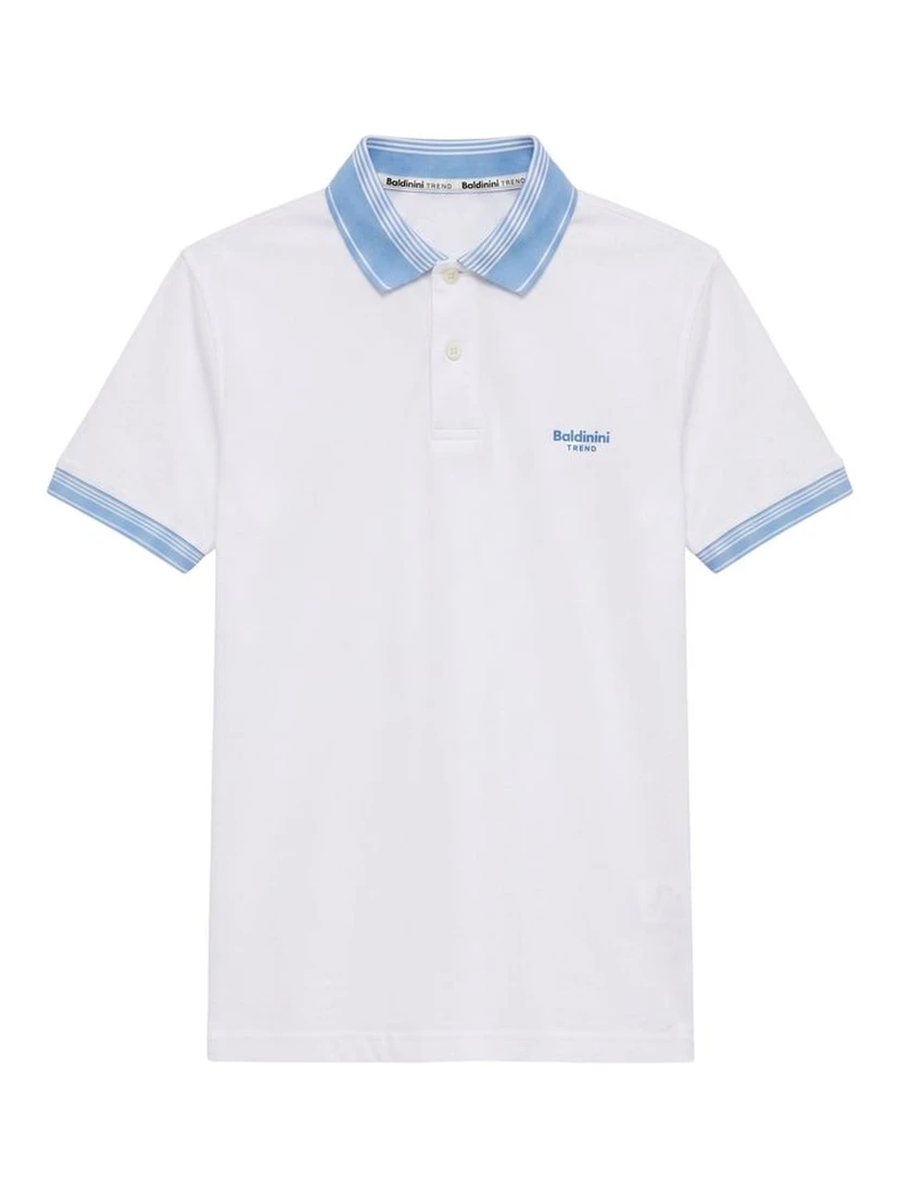 White Cotton Men Polo