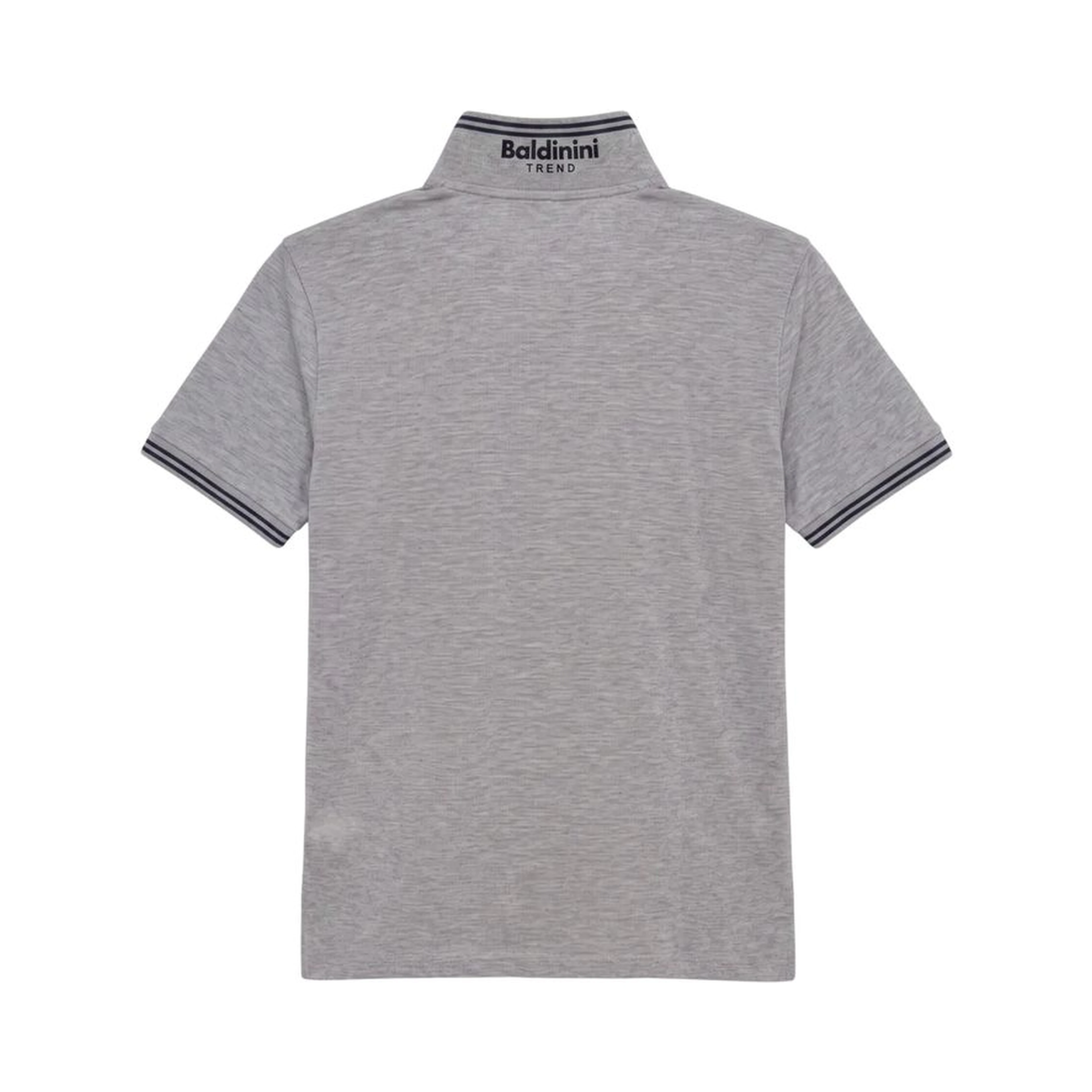 Grey Cotton Men's Polo-Shirt