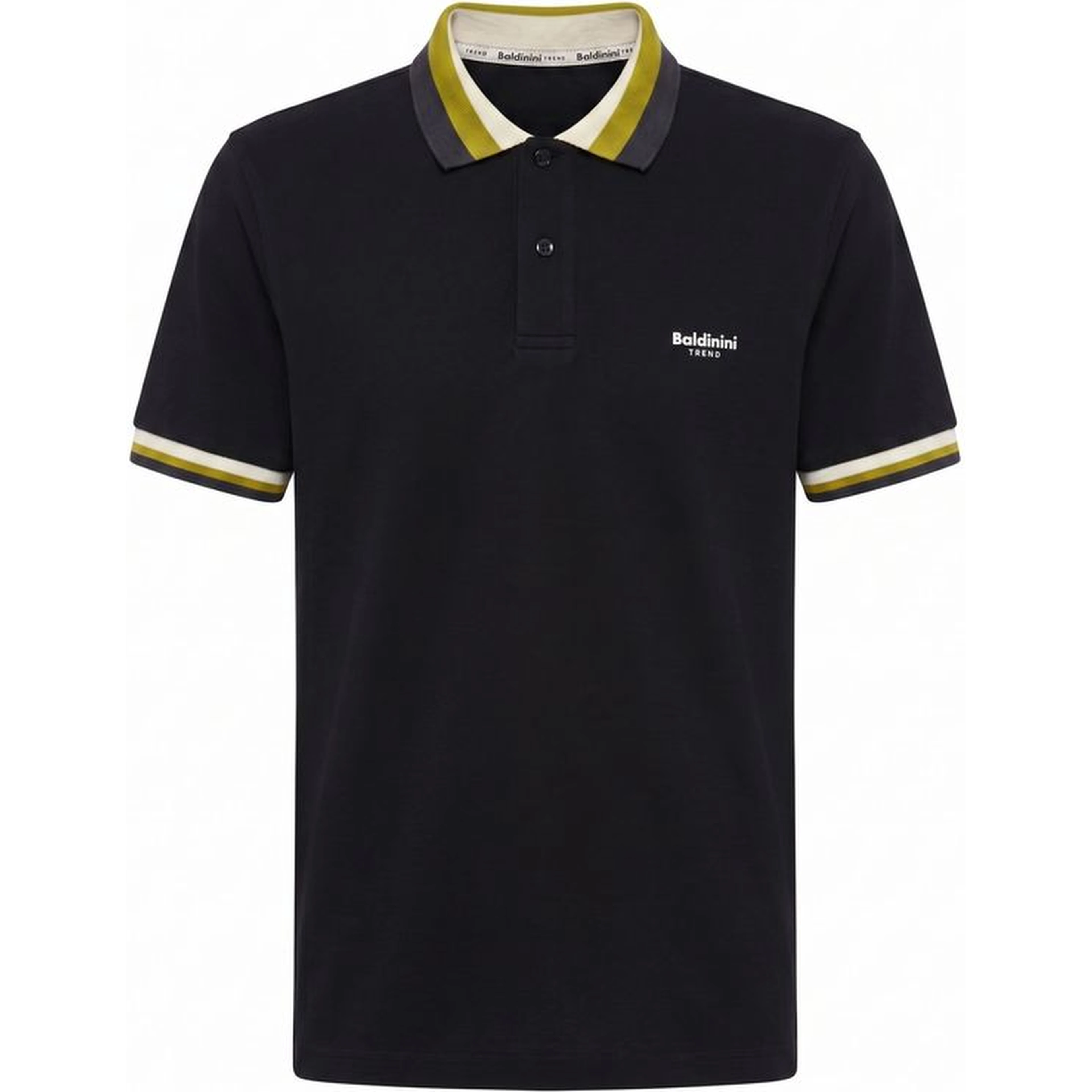 Black Cotton Men Polo-Shirt
