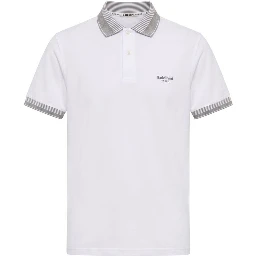 White Cotton Men Polo-Shirt