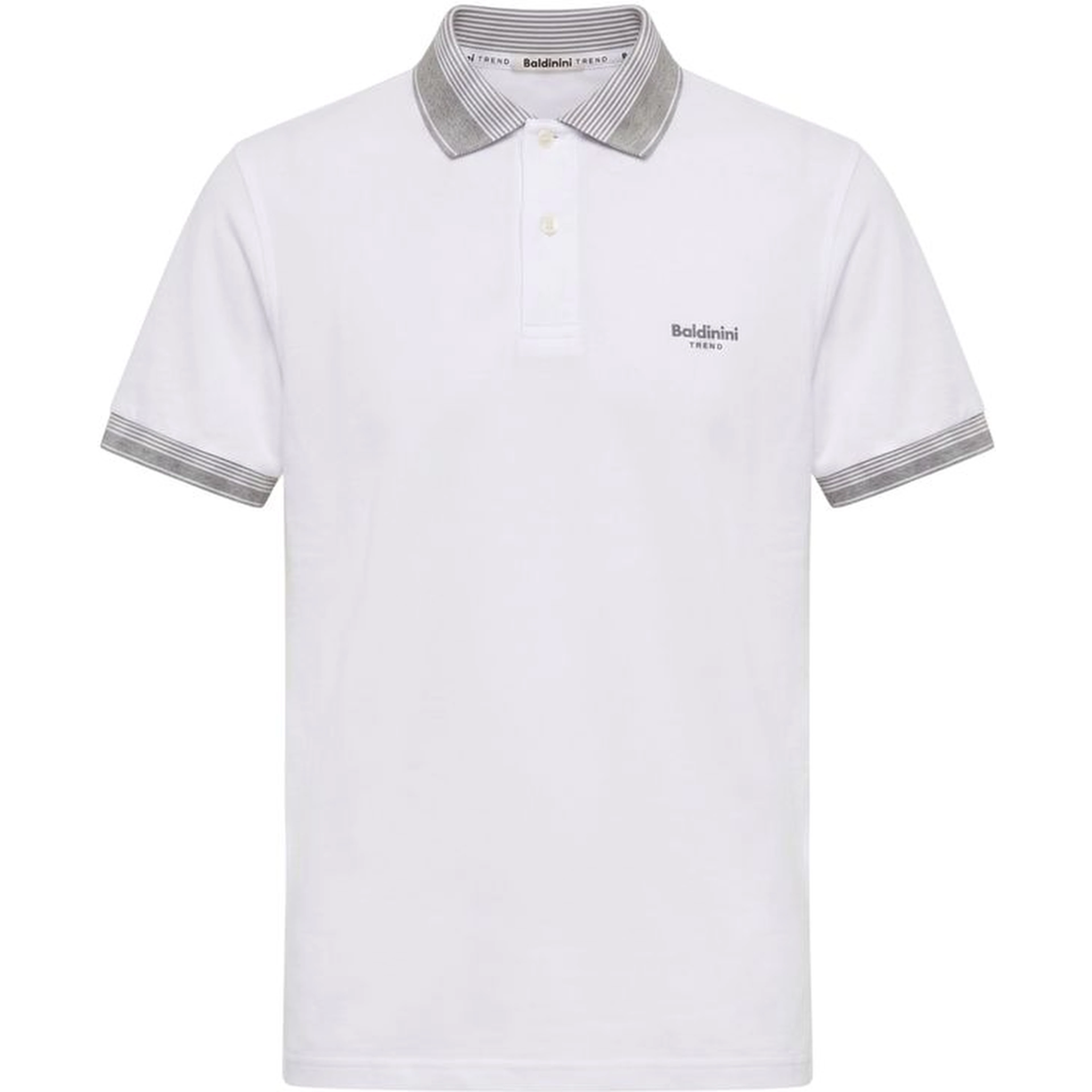 White Cotton Men Polo-Shirt