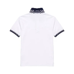 White Cotton Men Polo-Shirt