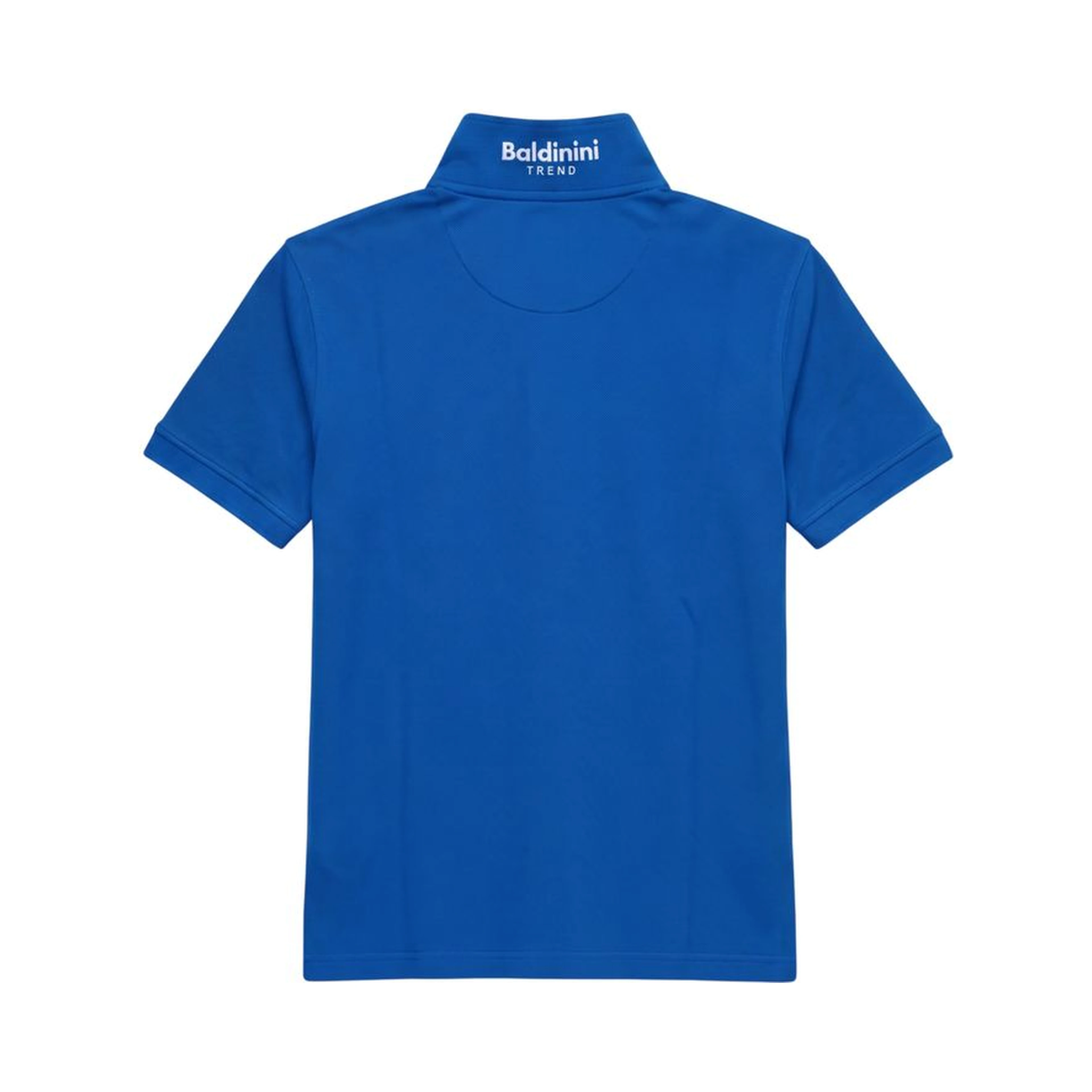 Blue Cotton Men Polo-Shirt